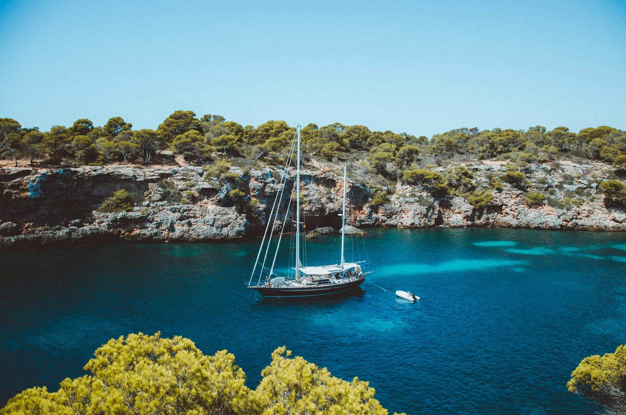 The Mediterranean coast of Mallorca